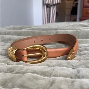 Madewell Triple Metal Keeper Belt in Leather